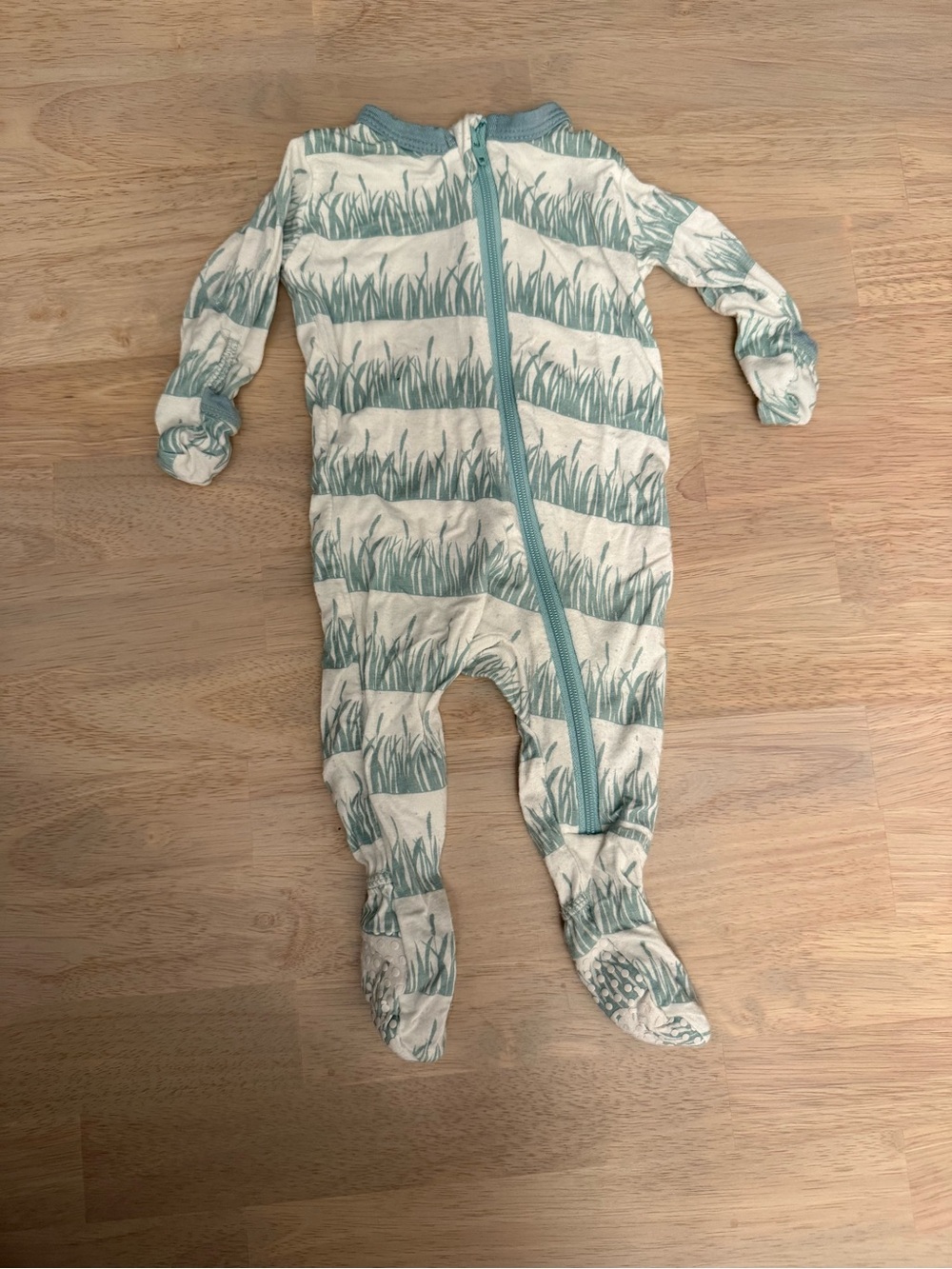 KicKee Pants Printed Footie - Natural Grass